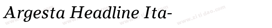 Argesta Headline Ita字体转换